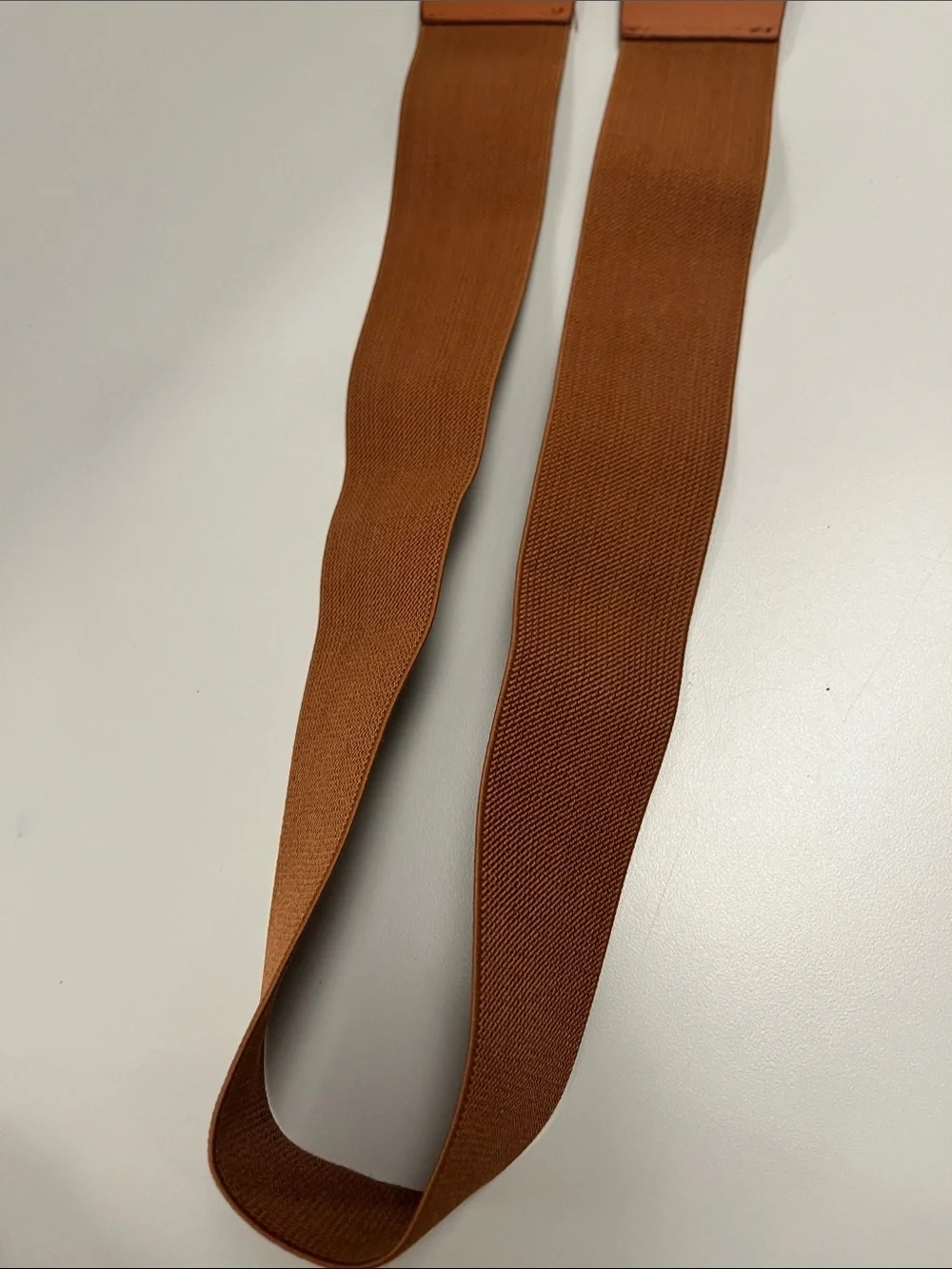 Source Unknown Brown Elastic Leather Accent Women's Belt XXL